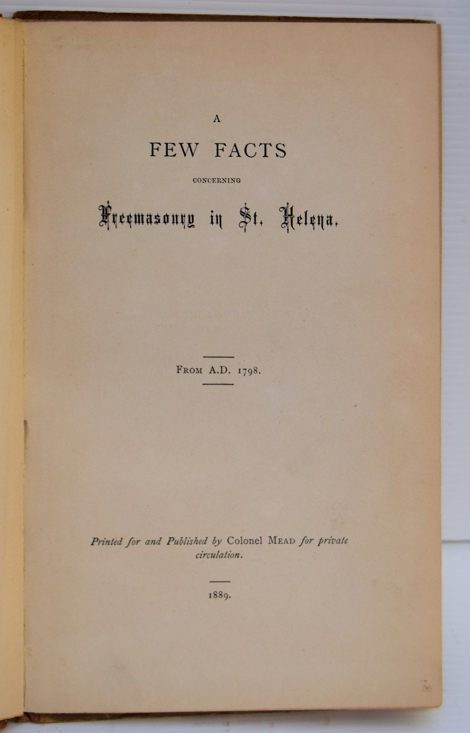A FEW FACTS CONCERNING FREEMASONRY IN ST. HELENA. - Image 2