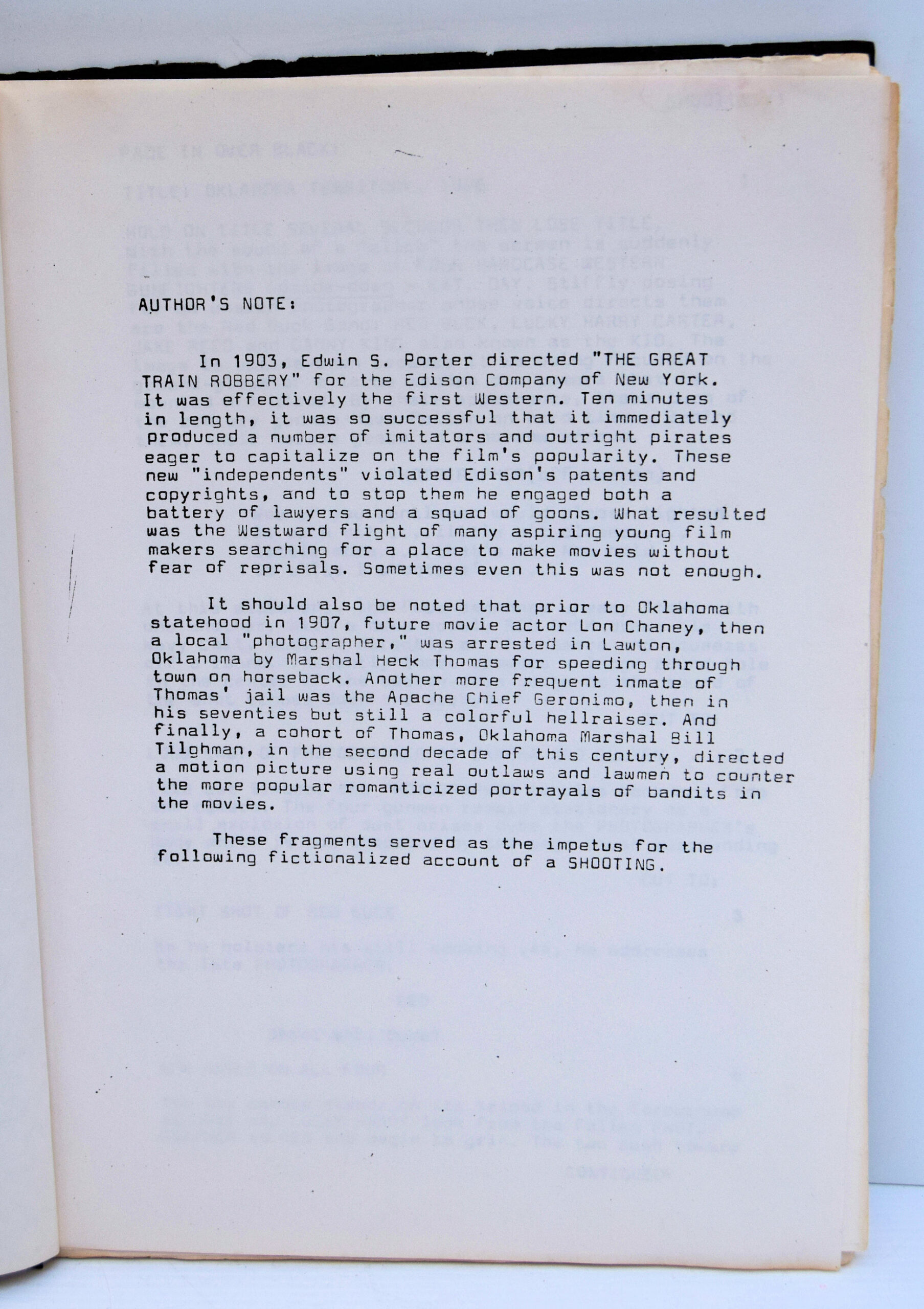 Film script SIMMONS, GARNER. SHOOTING. - Image 3